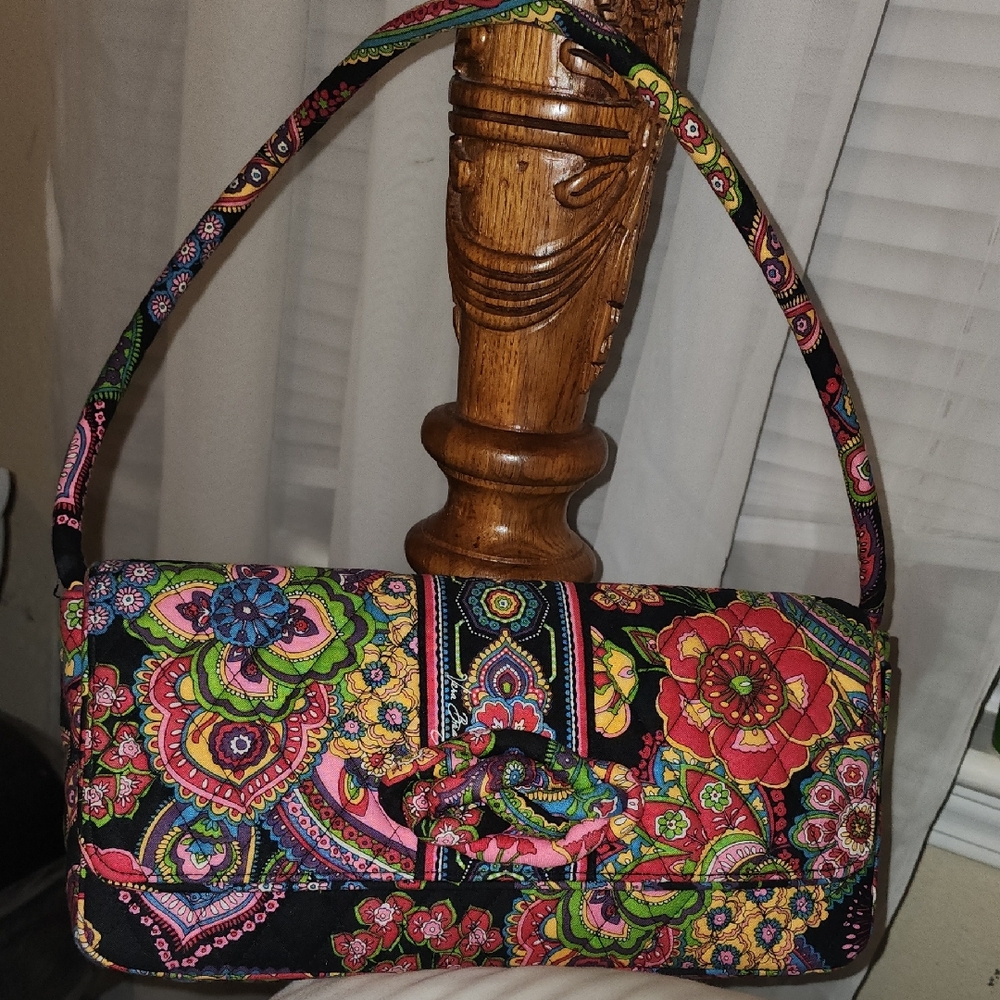 Vera Bradley Black Floral Clutch